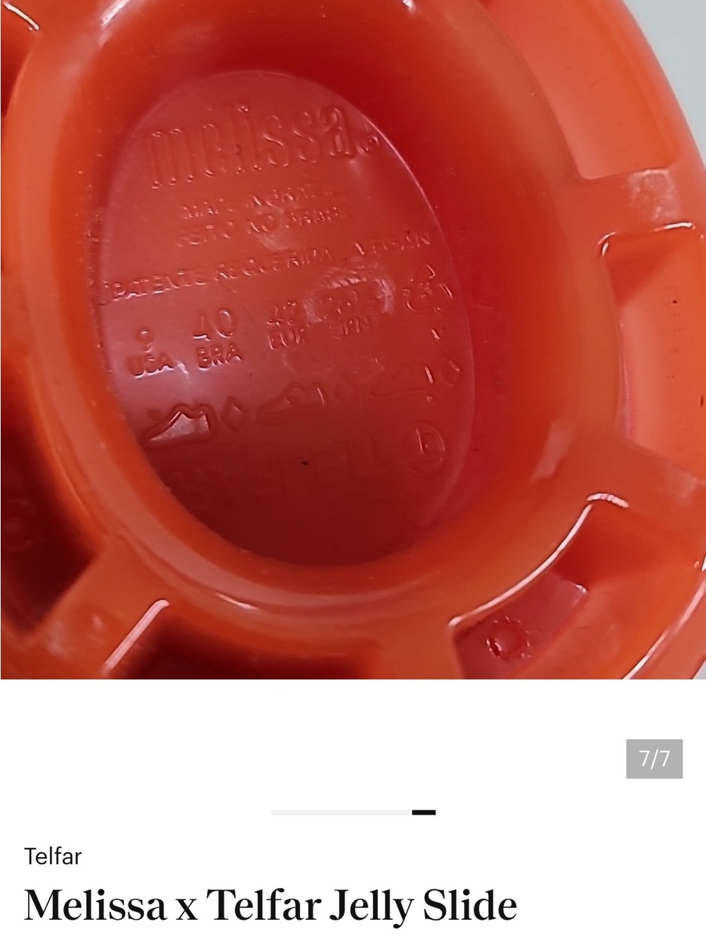 Melissa x Telfar Jelly Slide - Picture 4 of 4